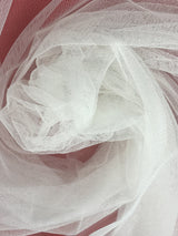 English Net Polyester Fabric - Ivory Mesh, 59/60" Width (1 Yard)
