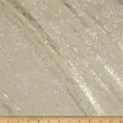 Ivory Rose Floral Jacquard Satin Fabric - Ivory Rose Floral Jacquard, 60" Width