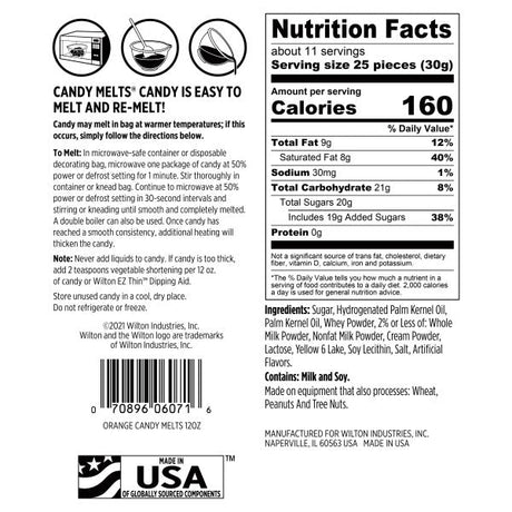 Wilton Candy Melts Orange Candy, 12 oz.
