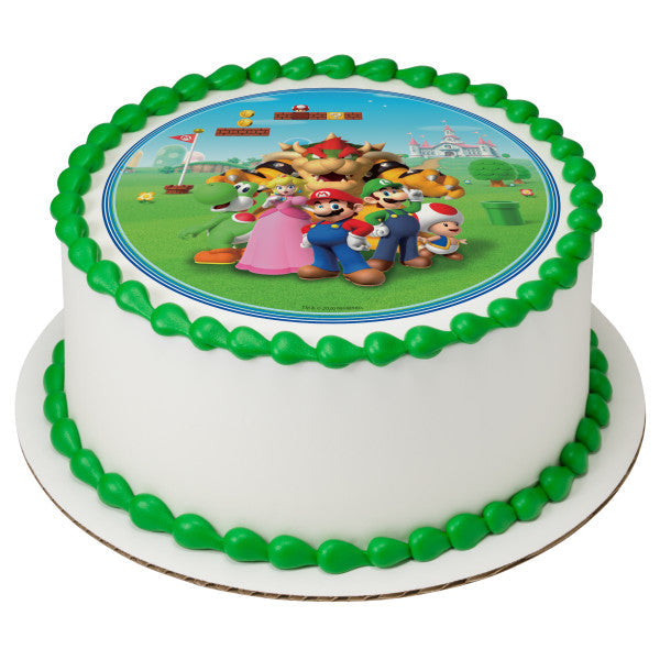 Nintendo Super Mario Edible Cake Image PhotoCake