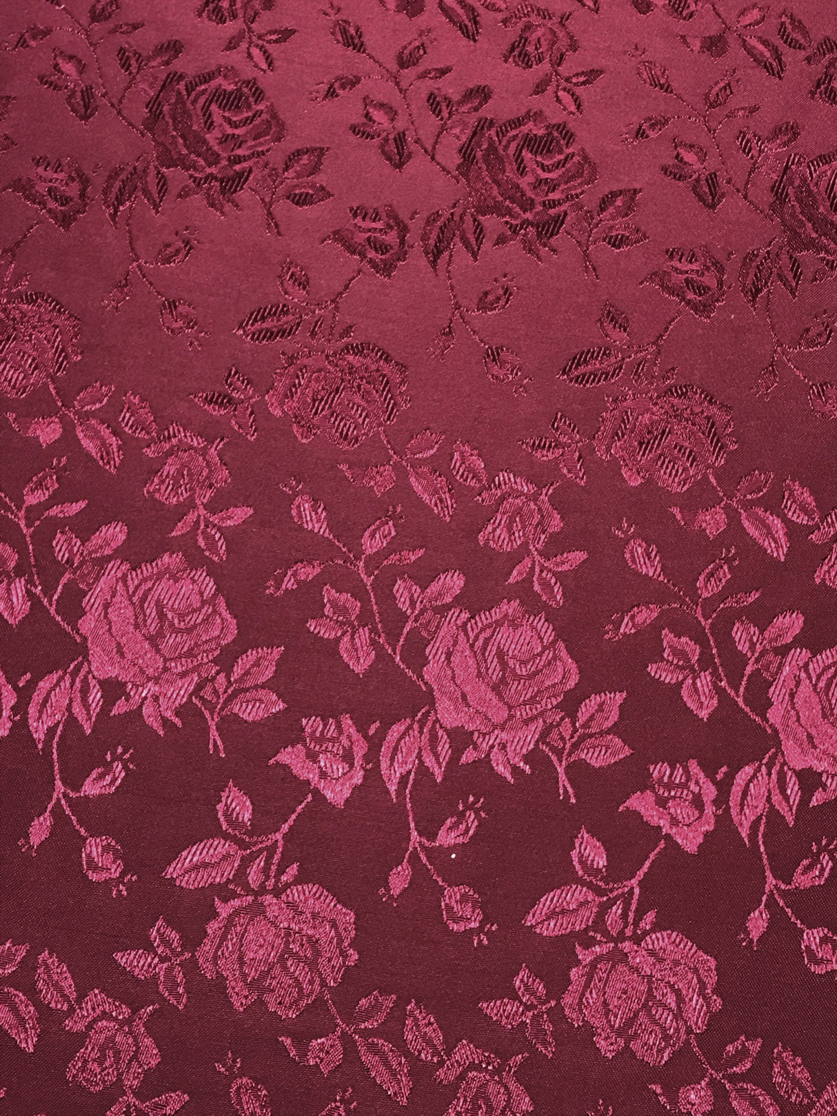 Burgundy Jacquard Satin Fabric - Burgundy Reversible, 58"-60" Width (1 Yard)