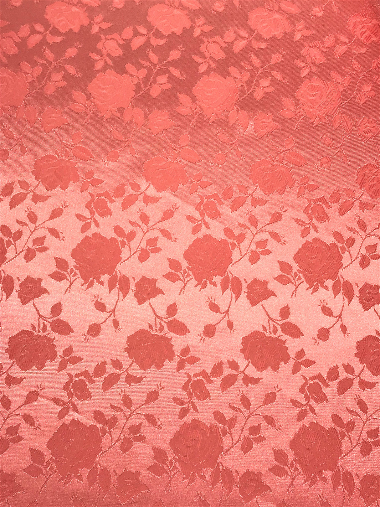 Coral Jacquard Satin Fabric - Coral, Reversible, 58"-60" Width (1 Yard)
