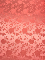 Coral Jacquard Satin Fabric - Coral, Reversible, 58"-60" Width (1 Yard)