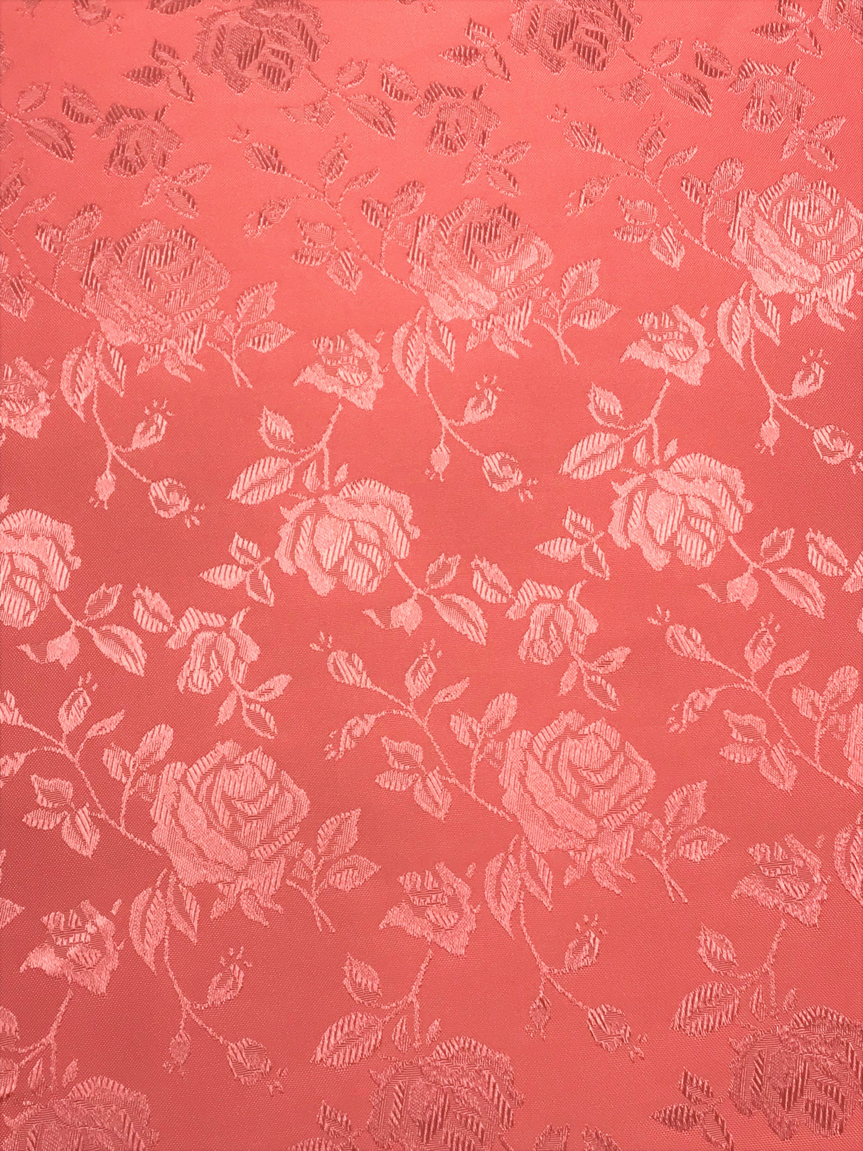 Coral Jacquard Satin Fabric - Coral, Reversible, 58"-60" Width (1 Yard)