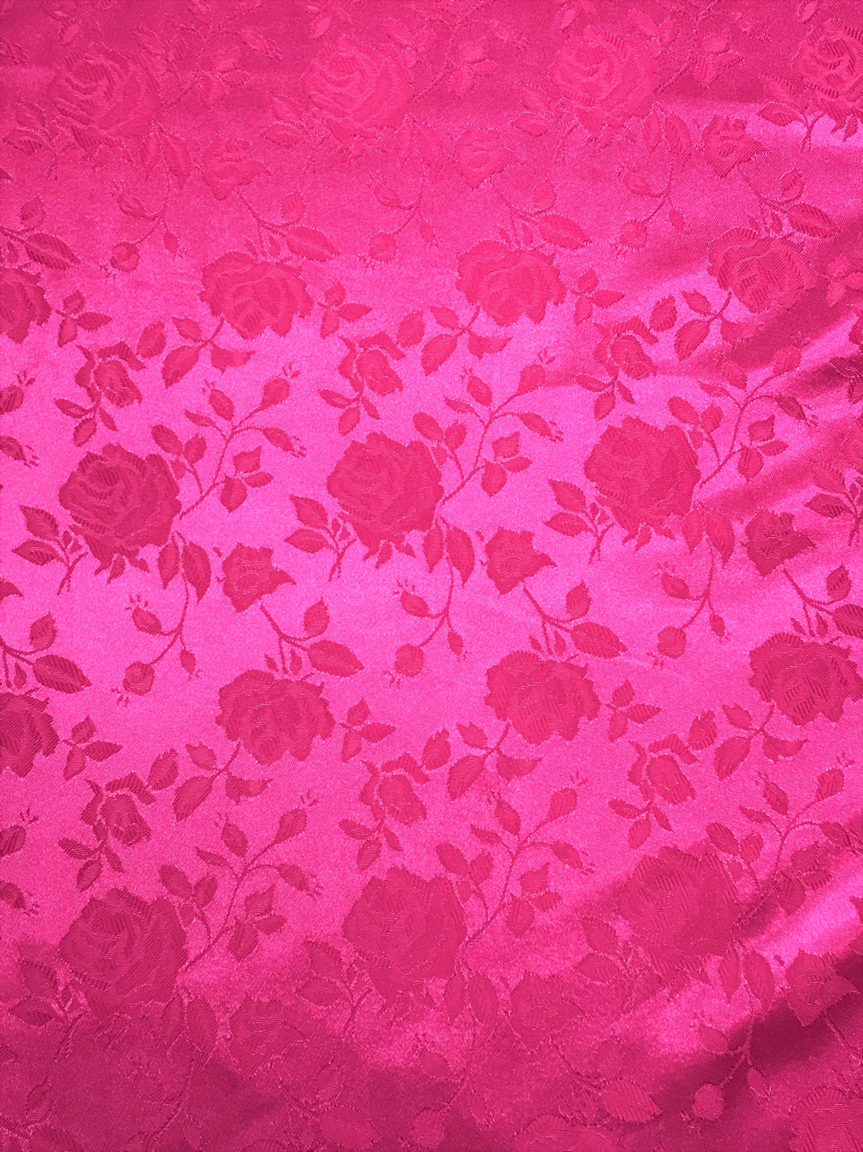 Fuchsia Jacquard Satin Fabric - Fuchsia, Reversible, 58"-60" Width (1 Yard)