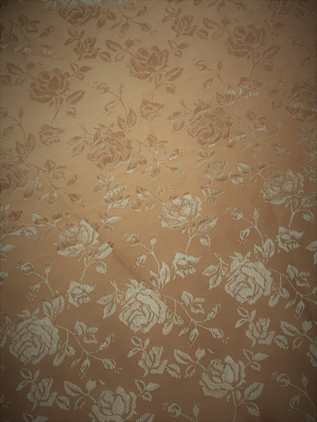 Gold Jacquard Satin Fabric - Gold, Reversible, 58"-60" Width (1 Yard)