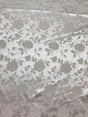 Ivory Jacquard Satin Fabric - Ivory, Reversible, 58"-60" Width (1 Yard)