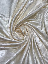 Ivory Jacquard Satin Fabric - Ivory, Reversible, 58"-60" Width (1 Yard)