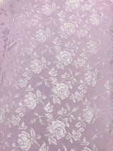 Lavender Jacquard Satin Fabric - Lavender, Reversible, 58"-60" Width (1 Yard)