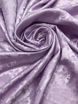 Lavender Jacquard Satin Fabric - Lavender, Reversible, 58"-60" Width (1 Yard)