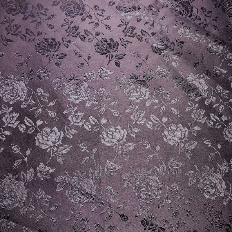 Navy Jacquard Satin Fabric - Navy, Reversible, 58"-60" Width (1 Yard)