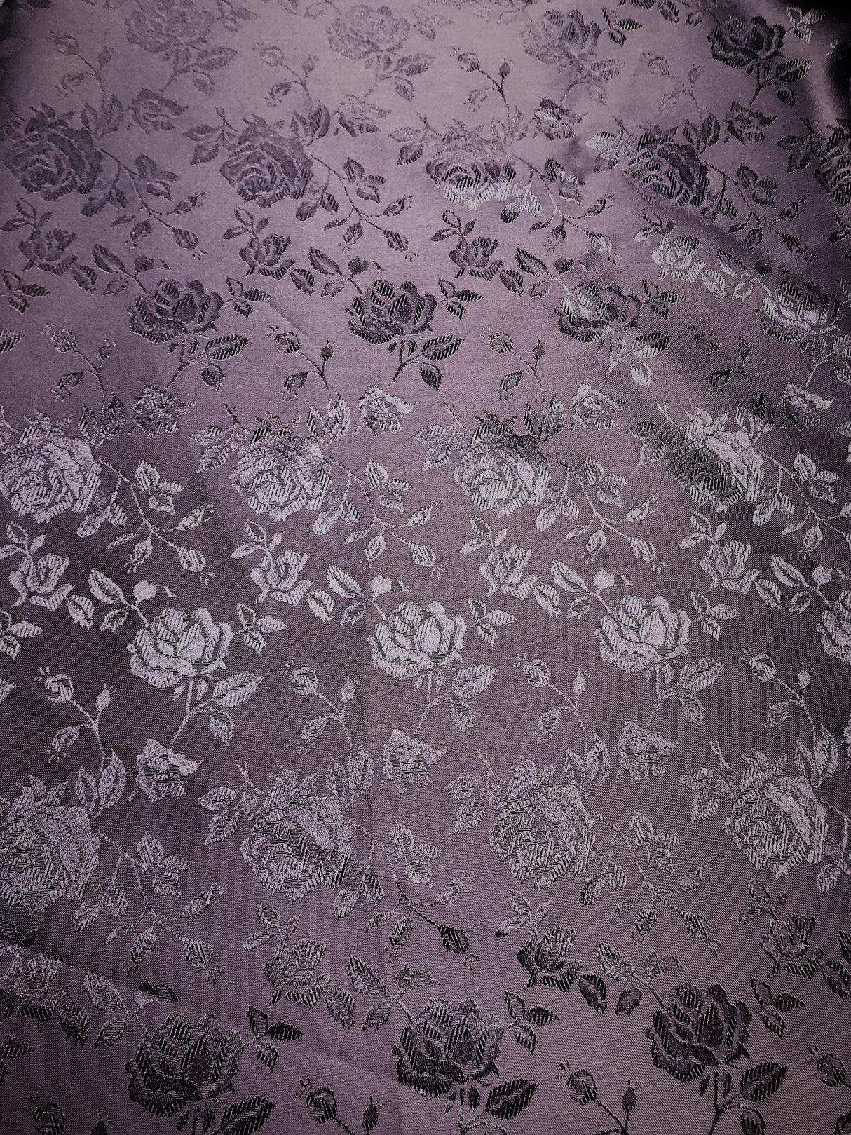 Navy Jacquard Satin Fabric - Navy, Reversible, 58"-60" Width (1 Yard)