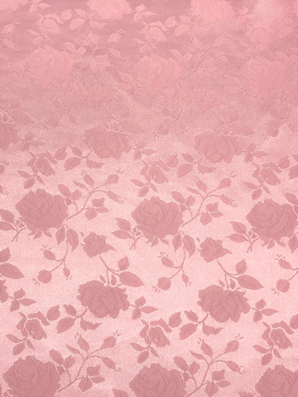 Pink Jacquard Satin Fabric - Pink, Reversible, 58"-60" Width (1 Yard)