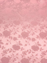 Pink Jacquard Satin Fabric - Pink, Reversible, 58"-60" Width (1 Yard)