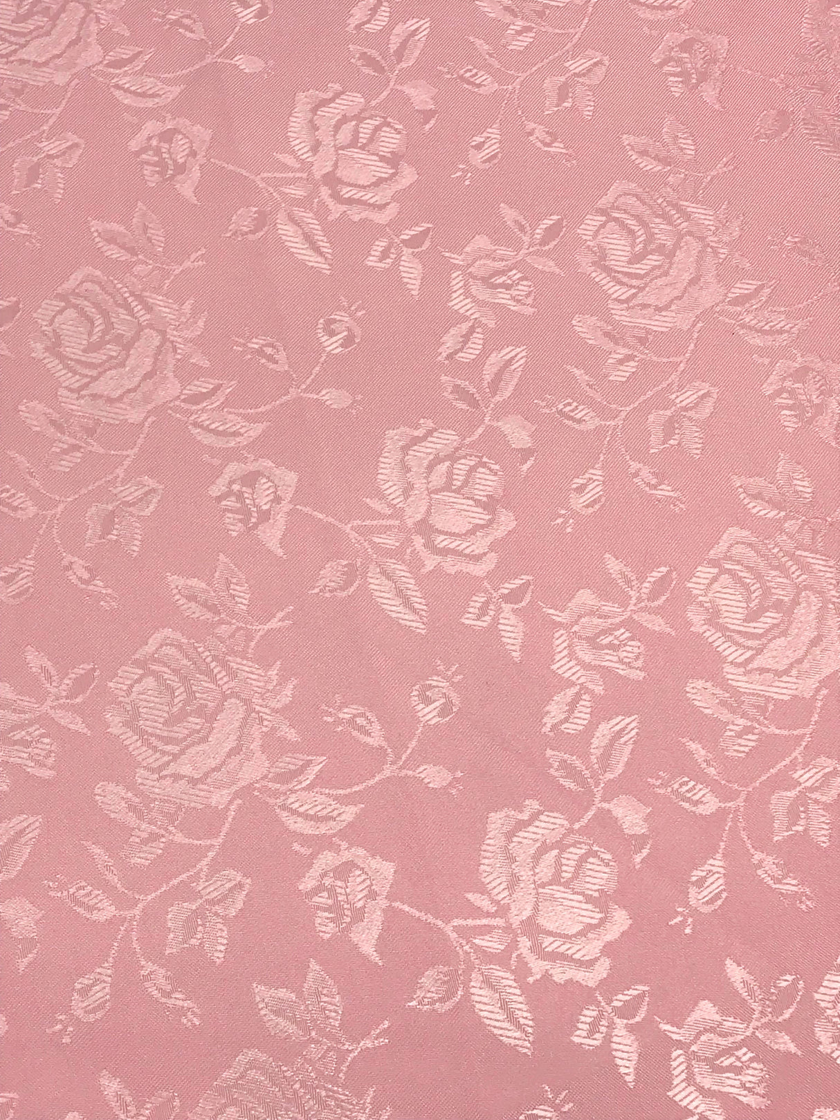 Pink Jacquard Satin Fabric - Pink, Reversible, 58"-60" Width (1 Yard)