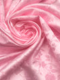 Pink Jacquard Satin Fabric - Pink, Reversible, 58"-60" Width (1 Yard)
