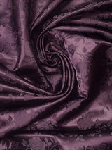Plum Jacquard Satin Fabric - Plum Reversible Jacquard, 58"-60" Width