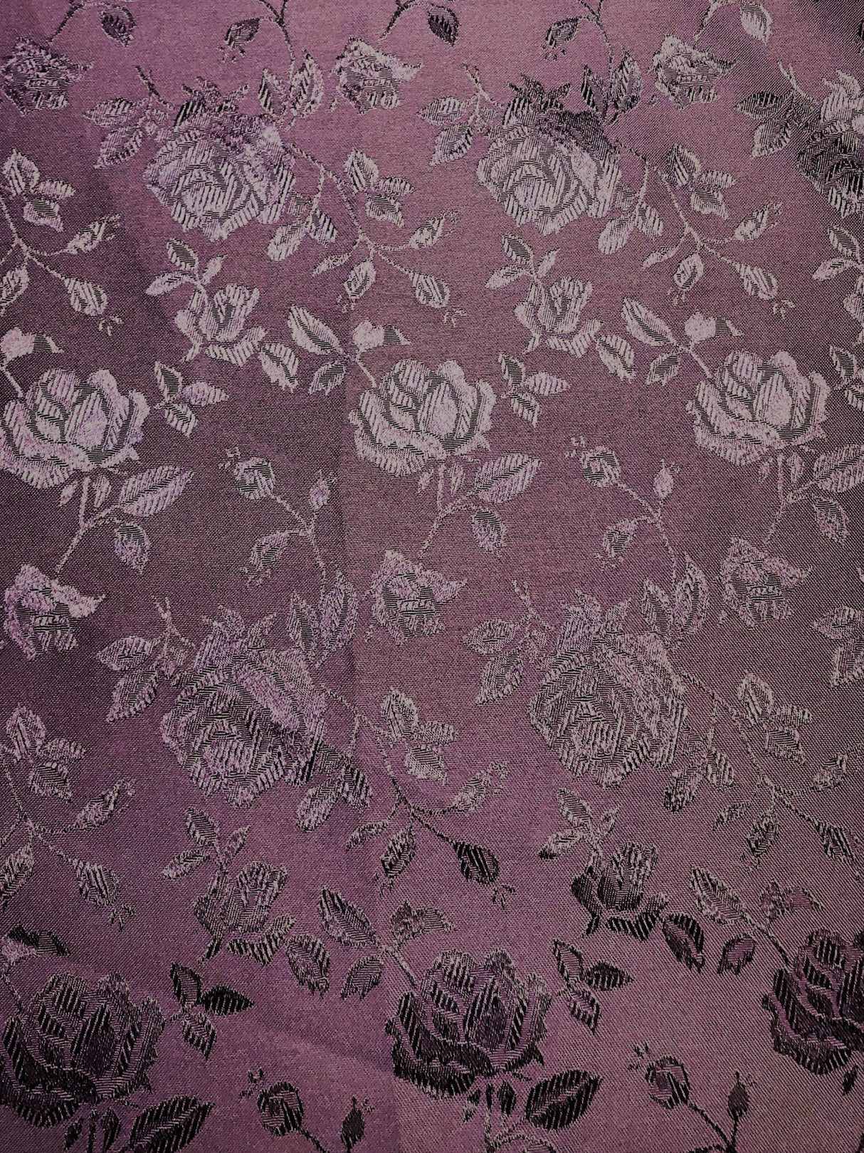 Plum Jacquard Satin Fabric - Plum Reversible Jacquard, 58"-60" Width