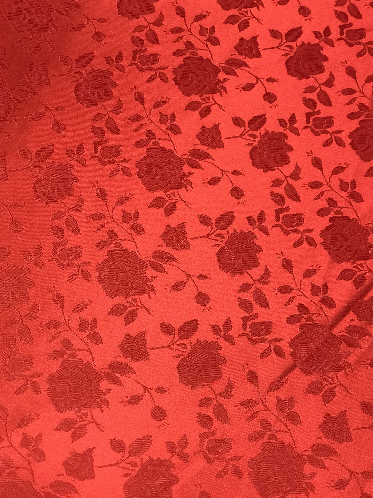 Red Jacquard Satin Fabric - Red Jacquard, 58"-60" Width