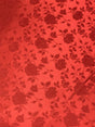 Red Jacquard Satin Fabric - Red Jacquard, 58"-60" Width