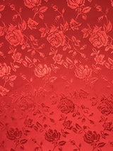 Red Jacquard Satin Fabric - Red Jacquard, 58"-60" Width