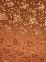 Rust Jacquard Satin Fabric - Rust, Reversible, 58"-60" Width (1 Yard)
