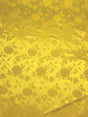 Yellow Jacquard Satin Fabric - Yellow, Reversible, 58"-60" Width (1 Yard)
