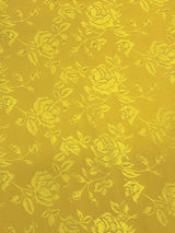 Yellow Jacquard Satin Fabric - Yellow, Reversible, 58"-60" Width (1 Yard)