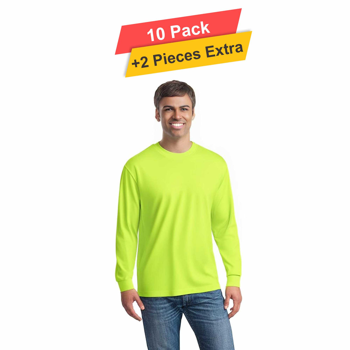 Polymesh Crew Neck - 10 Pack - 5 Oz./yd²  - 100% Polyester (Cotton Feel)