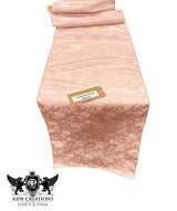 Jacquard Satin Roses Runner Satin Fabric - Rose Jacquard, 14" Wide x 102" Long (1 Runner)
