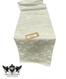 Jacquard Satin Roses Runner Satin Fabric - Ecru Jacquard Rose Motif, 14" Wide X 84" Long (1 Runner)