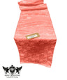 Jacquard Satin Roses Runner Satin Fabric - Ecru Jacquard Rose Motif, 14" Wide X 84" Long (1 Runner)