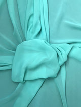 Aqua Chiffon Polyester Fabric - Aqua, Sheer, 59"-60" Width (1 Yard)