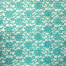 Raschel Lace Polyester Fabric - French Floral Lace, Aqua, 60" Width