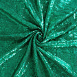 Jade Green Sequin Glitter Embroidery Fabric - Jade Green Sequin, Embroidered Pattern, 1 Yard