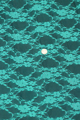 Jade Stretch Lace Nylon Spandex Fabric - Jade Floral Lace, 58/60" Width (1 Yard)