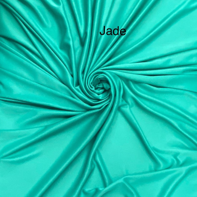 Stretch Lining Polyester Fabric - Jade, Matte Soft, 60" Wide (1 Yard)