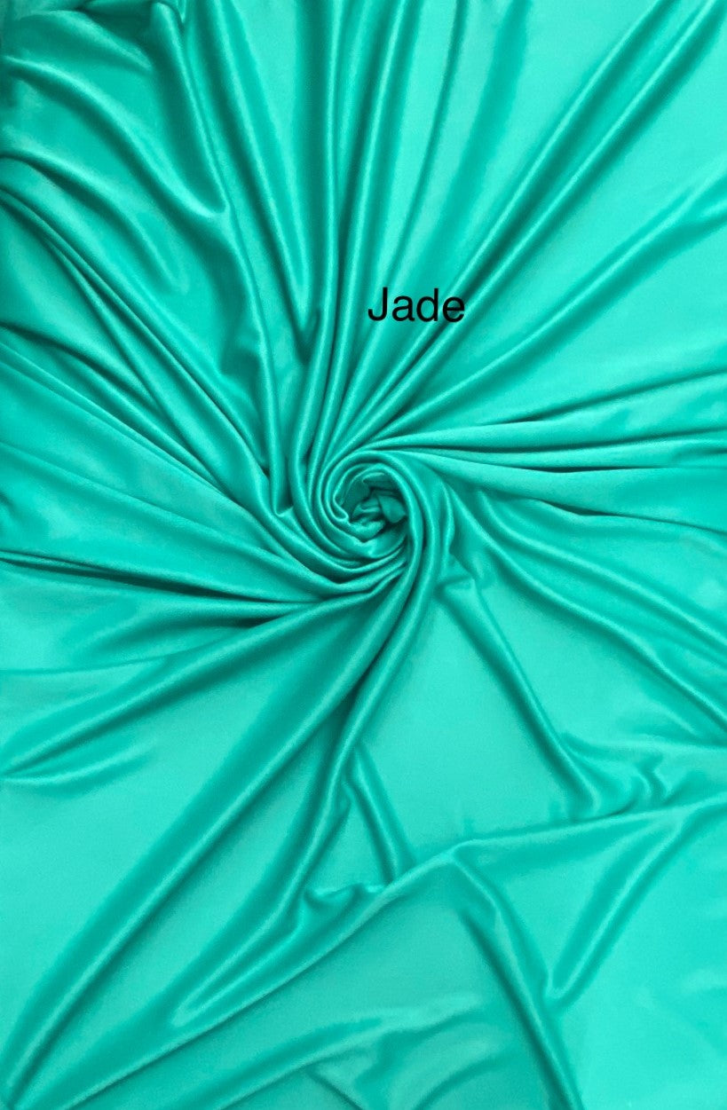 Stretch Lining Polyester Fabric - Jade, Matte Soft, 60" Wide (1 Yard)