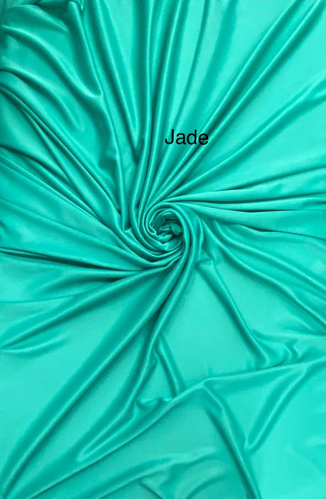 Stretch Lining Polyester Fabric - Jade, Matte Soft, 60" Wide (1 Yard)