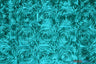 Rosette Satin Polyester Fabric - 3D Satin Floral Embroidery, 52/54" Width (Yards, Bolts, Sample Swatch)