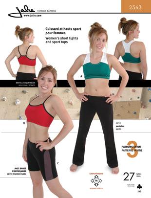 Sewing Pattern by Jalie Sports Top and Short Tights