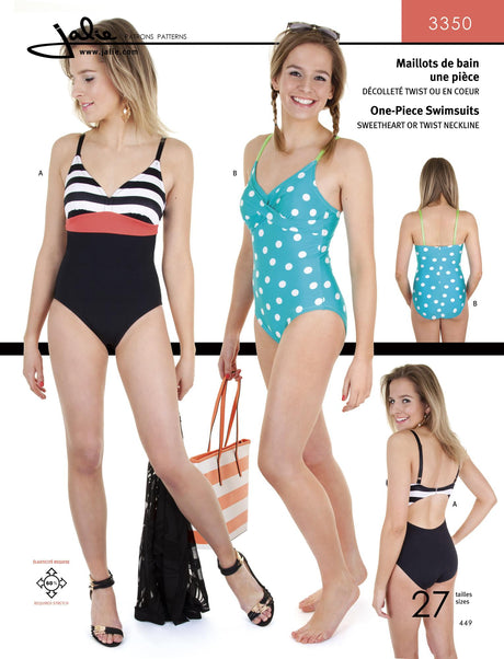 Sewing Pattern One Piece Swimsuits by Jalie