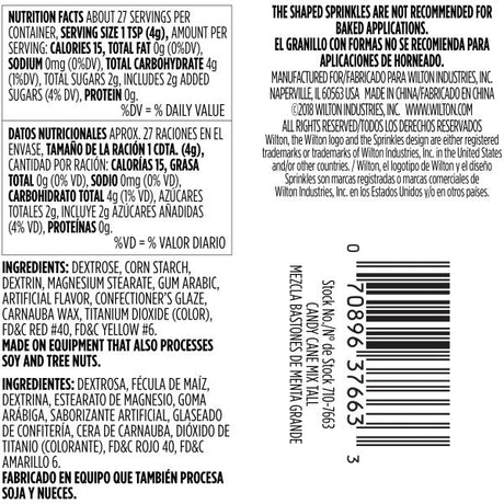 Wilton Candy Cane Sprinkles Mix, 3.9 oz.