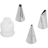 Wilton Beginner Basic Cake Decorating Tip Set with Coupler – 4 Piece