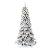 6.5' Snow Kissed Pine Tree with 350 Multicolor LED Lights