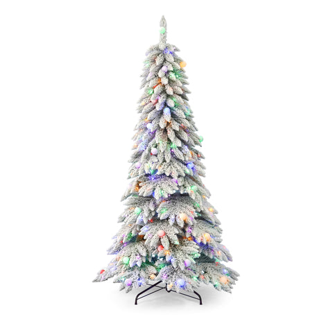 6.5' Snow Kissed Pine Tree with 350 Multicolor LED Lights