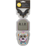 Wilton Bat, Tombstone and Skull Halloween Cookie Cutter Set, 3-Piece