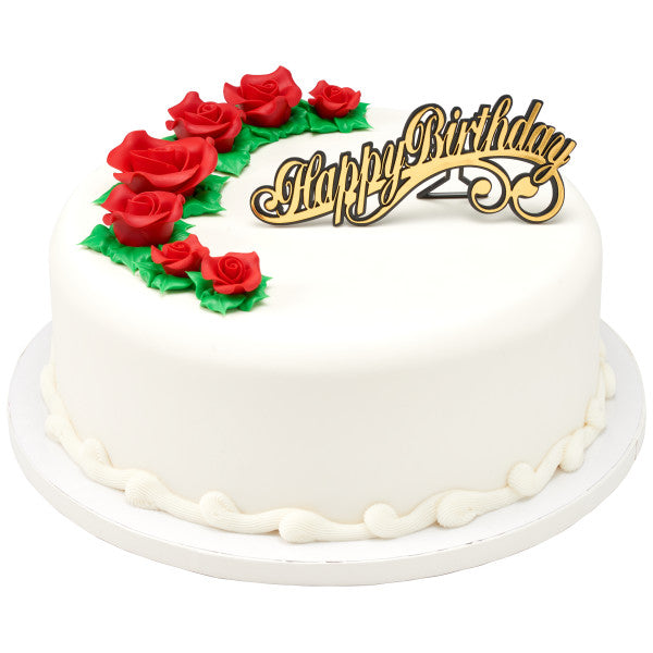 Red 1" Rose Sugar Soft Premium Edible Decorations - 48 roses per order