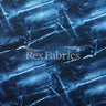 Jeans Patch Polyester Spandex Fabric - Blue/Fuchsia, Denim Patch Print, 60" Width (1 Yard)