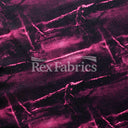 Jeans Patch Polyester Spandex Fabric - Blue/Fuchsia, Denim Patch Print, 60" Width (1 Yard)